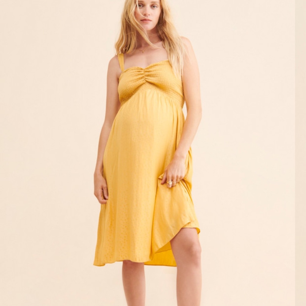 HATCH Collective (Maternity Brand) Gemma Square Neckline Midi‎ Dress